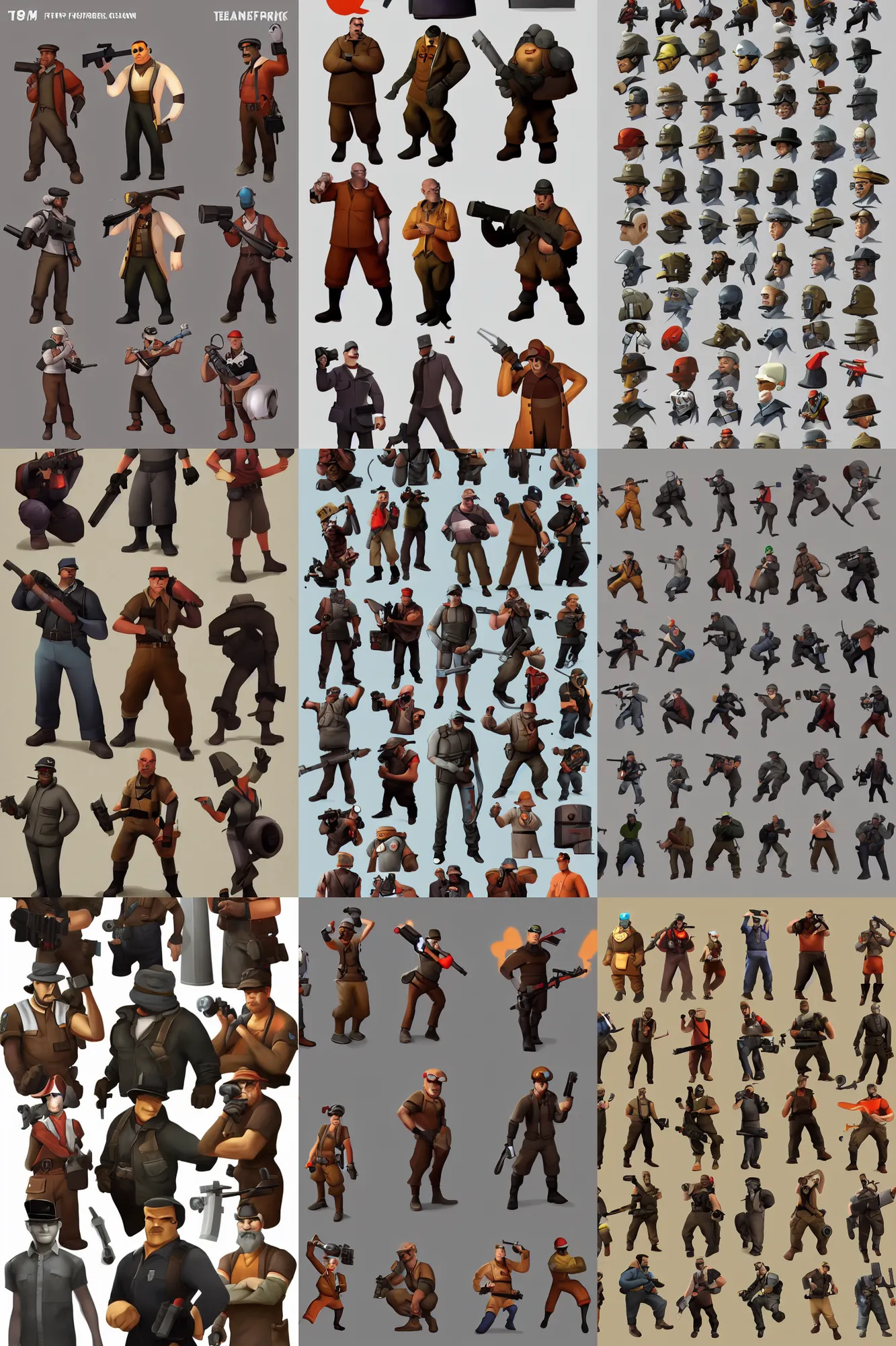 Prompt: team fortress 2 character art by moby francke