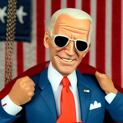 Image similar to plastic Joe Biden in the style of small soldiers