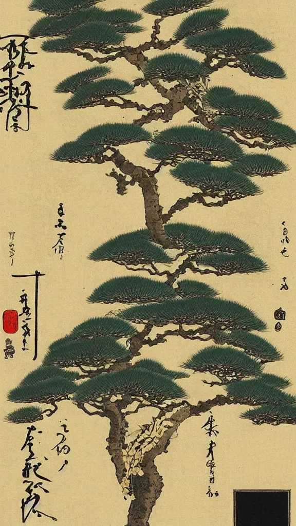 Prompt: a light bulb with a bonsai tree inside. The tree has white flowers on it. Shin-hanga, ukiyo-e.