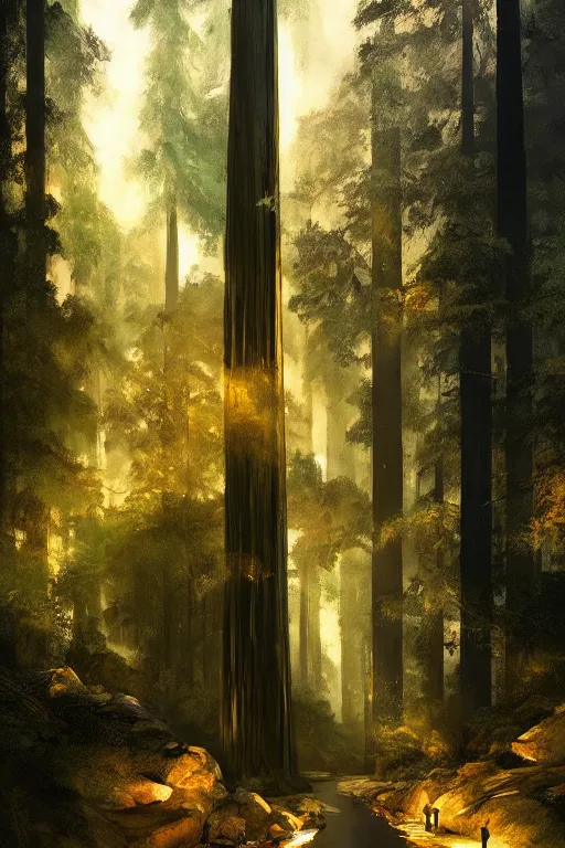 Prompt: a beautiful redwood forest, intricate, elegant, volumetric lighting, scenery, digital painting, highly detailed, artstation, sharp focus, illustration, concept art,ruan jia, steve mccurry