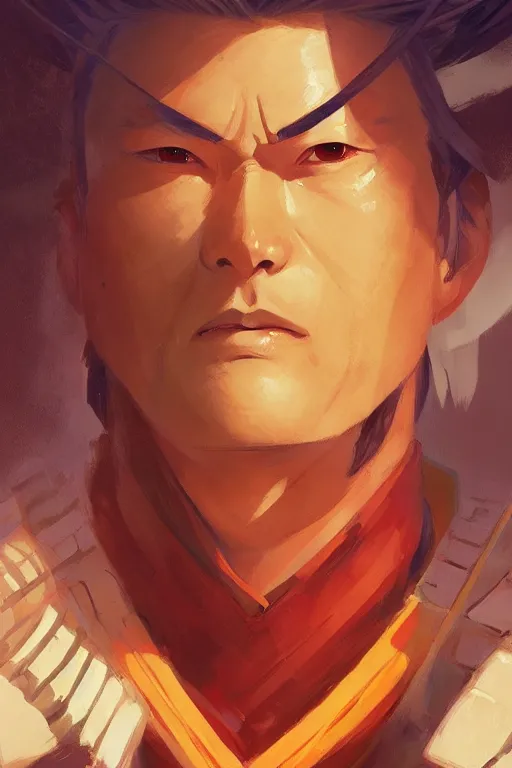 Image similar to portrait of a legendary Samurai , official fanart behance hd artstation by Jesper Ejsing, by RHADS and Makoto Shinkai and Lois van baarle and ilya kuvshinov and rossdraws