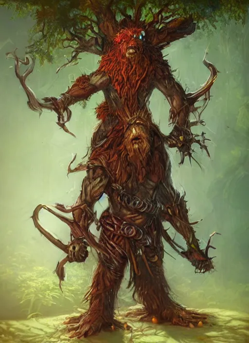 Image similar to tree person, dndbeyond, bright, colourful, realistic, dnd character portrait, full body, pathfinder, pinterest, art by ralph horsley, dnd, rpg, lotr game design fanart by concept art, behance hd, artstation, deviantart, hdr render in unreal engine 5