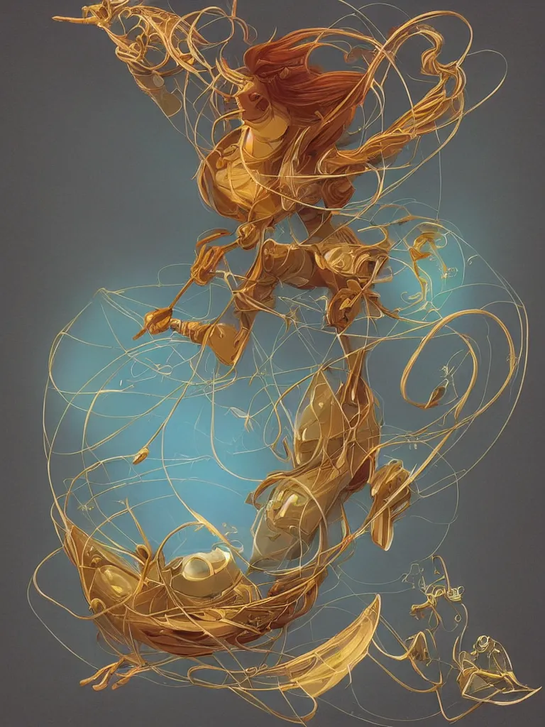 Prompt: tethered by disney concept artists, blunt borders, golden ratio