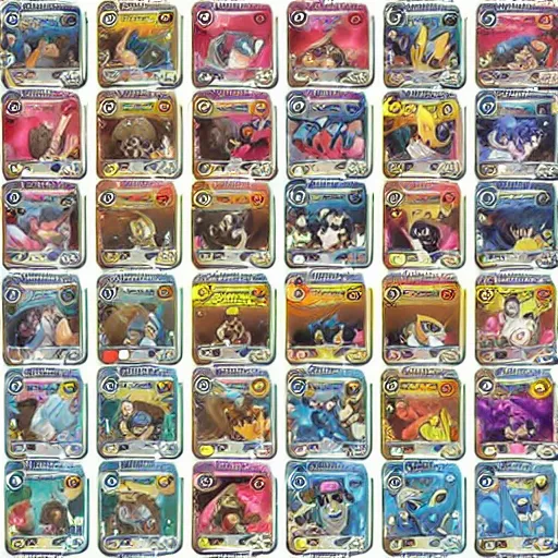 Image similar to pokemon cards with snooki, joe biden, nicki minaj, kim kardashian, osama bin laden, pokemon anime style, hd 8k image high detail, at target