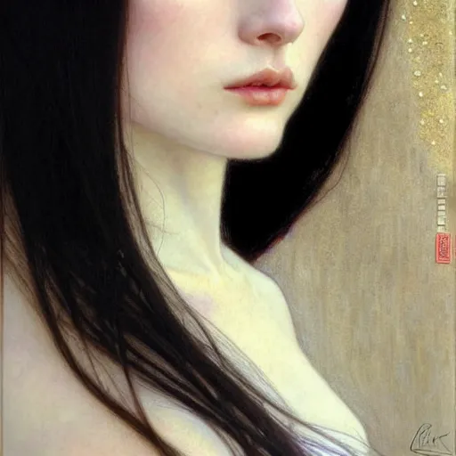 portrait of a beautiful pale skin female with long, Stable Diffusion