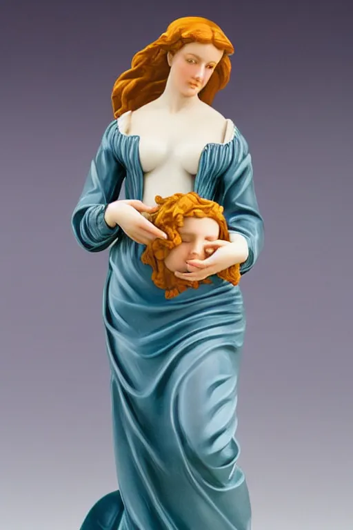 Image similar to beautiful portrait of a woman, the birth of venus collectable toy action figure
