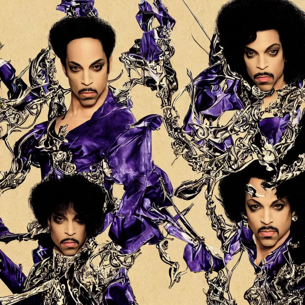 Image similar to a highly detailed portrait of prince as gemini in a batman film