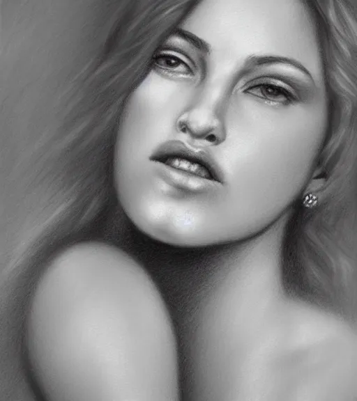 Image similar to realism drawing of the greek god aphrodite, hyper realistic, amazing detail, in the the style of casey baugh