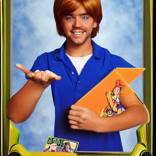 Image similar to a hyper realistic award winning yearbook photo of shaggy from scooby - doo