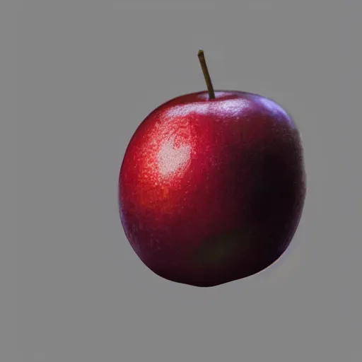 Image similar to centered hyper-realistic single piece of fruit, gray background