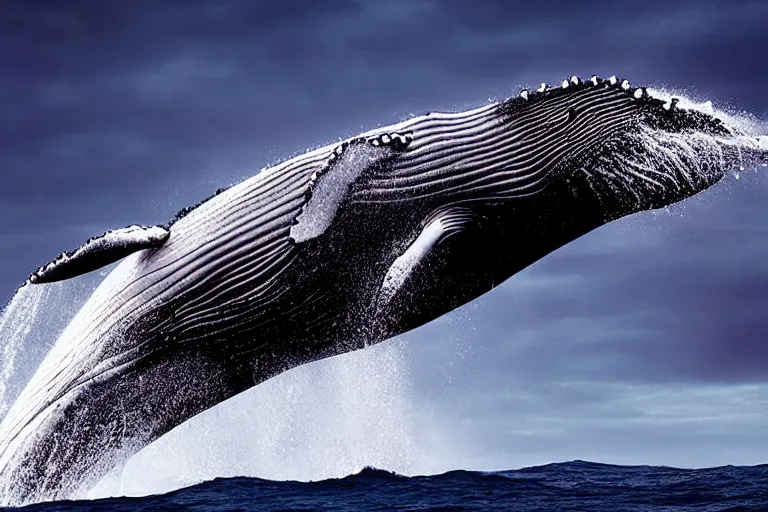 Image similar to a humpback whale flying over an nfl game ultra detailed realistic photograph cinematic lighting