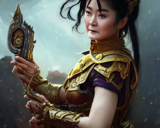 Prompt: photography of 1 8 years old brigitte lin dressed as dongfang bubai, deep focus, d & d, fantasy, intricate, elegant, highly detailed, digital painting, artstation, concept art, matte, sharp focus, illustration, hearthstone, art by artgerm and greg rutkowski and alphonse mucha