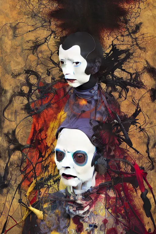 Image similar to half - life, gothic, rich deep colours, painted by francis bacon, adrian ghenie, james jean and petra cortright, part by gerhard richter, part by takato yamamoto. 8 k masterpiece