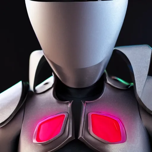 Image similar to hyperrealistic 3 d render of a colorful bust of knight with futuristic fashion elements created by ludvig holmen, brilliantly colored, kingdoms of ether, octane render, 3 d animated, unreal engine 5, volumetric lighting, hdr, cinematic atmosphere, smooth surface, 8 k