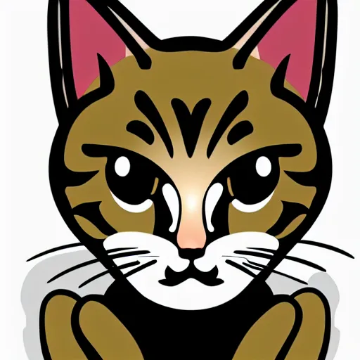 Image similar to portrait of a evil emperor kitten, sticker, highly detailed, colorful, illustration, smooth and clean vector curves, no jagged lines, vector art, smooth