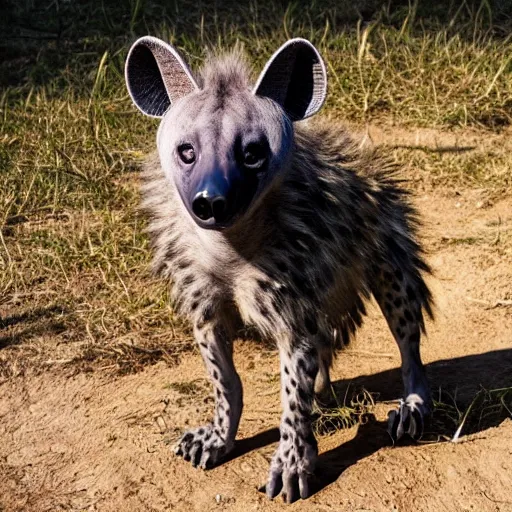 Prompt: An anthropomorphic hyena