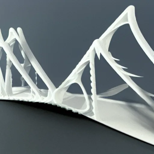 Image similar to 3d printed bridge, parametric design