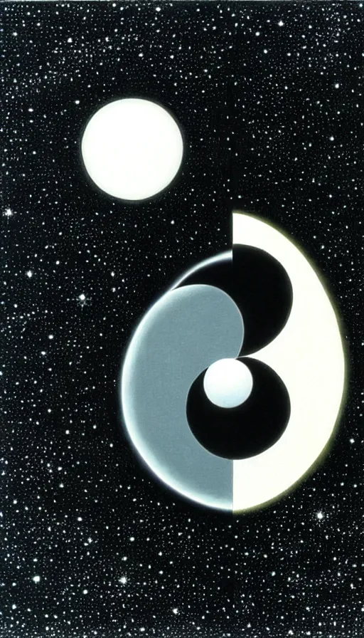Image similar to Abstract representation of ying Yang concept, by David A. Hardy