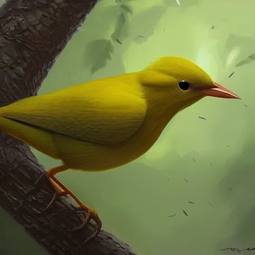 Image similar to green yellow spanish wren bird, reyezuelo listado, regulus ignicapilla, in avila pinewood, 4 k, concept art, by wlop, ilya kuvshinov, artgerm, krenz cushart, greg rutkowski, pixiv. cinematic dramatic atmosphere, sharp focus, volumetric lighting, cinematic lighting, studio quality