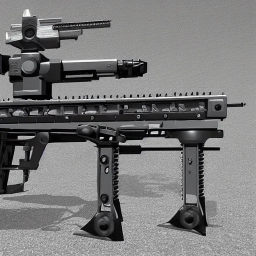 Image similar to futuristic heavy machine gun