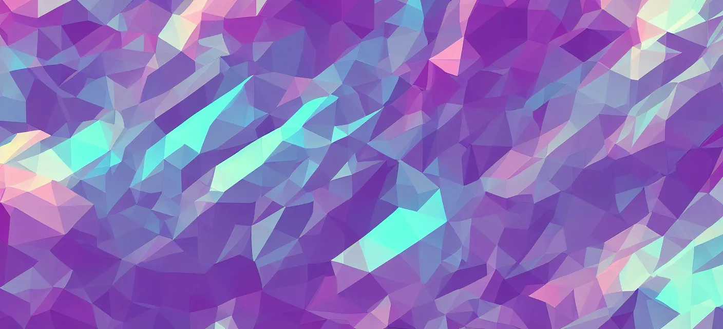 Image similar to large low poly cyberpunk pastel colors desktop wallpaper