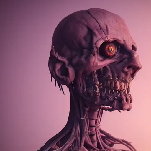 Image similar to horror animatronic, by wlop, 8 k, super detailed, octane render, vfx, super realistic