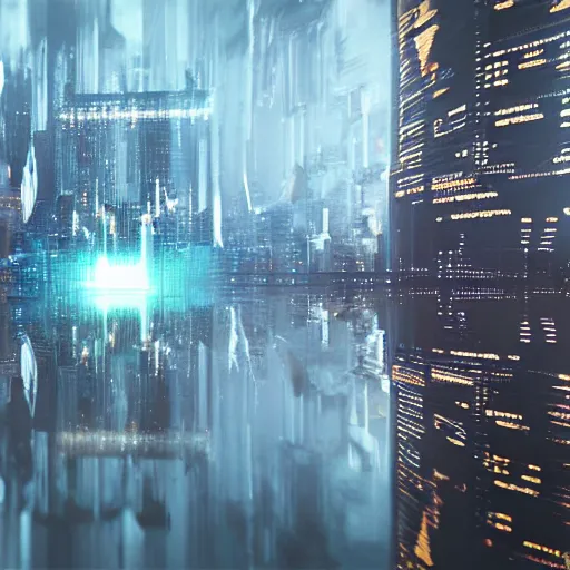 Image similar to futuristic city realistic new-york utopia photorealism rain reflection science-fiction ,8k