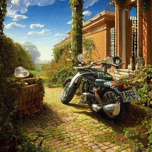 Image similar to paint surrealist 🏍, ferdinand knab, high definition and detailed 4 k