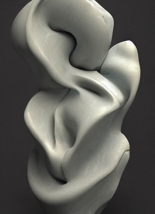 Image similar to 3D abstract marble miniature sculpture by Salvador Dali, psychedelic, abstractionism, realistic, 8K, Hyperrealism, Subsurface scattering, raytracing, Octane Render, Zbrush, simple background