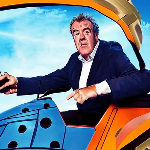 Prompt: jeremy clarkson driving a spaceship