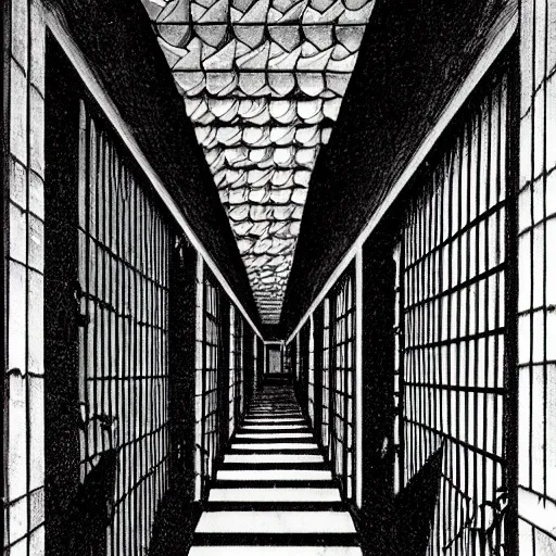 Image similar to a terrifying dark hallway with many doors and many stairs, impending doom, Mc Escher architecture, epic composition, by Junji Ito