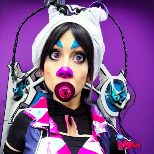 Prompt: mad moxxie from borderlands as an anime character