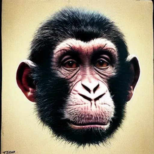 Image similar to tommy lee jones as a monkey, photograph