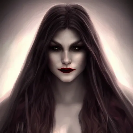 Prompt: perfectly - centered - portrait - photograph of evil vampire, the perfect human female specimen, intricate, elegant, super highly detailed, professional digital painting, artstation, concept art, smooth, sharp focus, no blur, no dof, extreme illustration, unreal engine 5, 8 k, by anne stokes