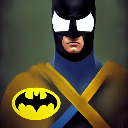 Prompt: crossover between batman and the watchmen, fanart, my rendition, trending on artstation, deviantart, bokeh