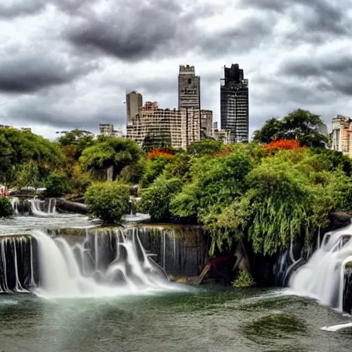 Image similar to waterfalls in buenos aires city