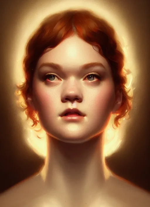 Image similar to portrait of shannon purser, intricate, elegant, glowing lights, highly detailed, digital painting, artstation, concept art, smooth, sharp focus, illustration, art by wlop, mars ravelo and greg rutkowski