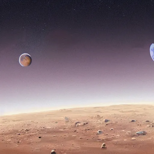 Image similar to mars illustration by elon musk