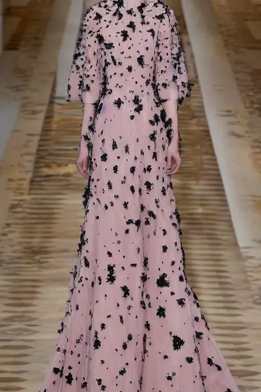 Image similar to a valentino haute couture dress design