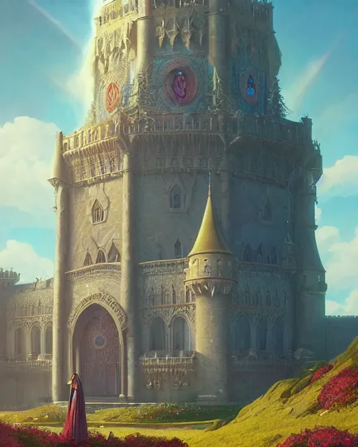 Image similar to highly detailed surreal vfx portrait of a blessed shield in a majestic castle by golden tree, stephen bliss, unreal engine, greg rutkowski, loish, rhads, beeple, makoto shinkai and lois van baarle, ilya kuvshinov, rossdraws, tom bagshaw, alphonse mucha, global illumination, detailed and intricate environment