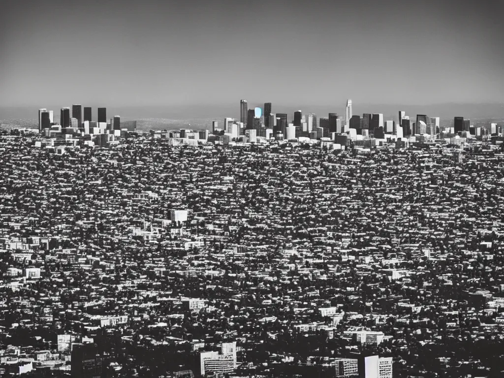 Image similar to “A black and white 35mm photo of Los Angeles”