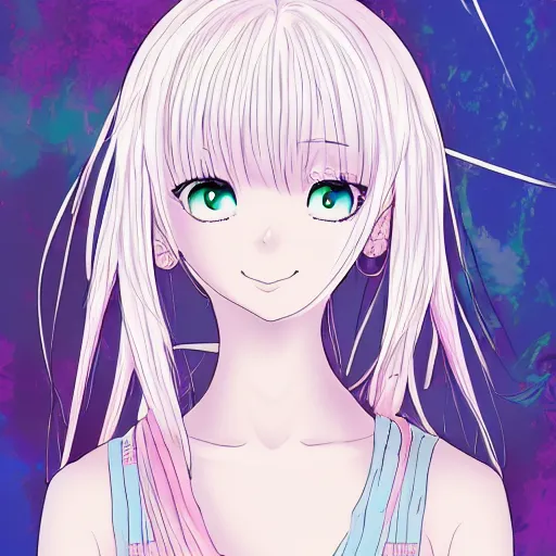 Image similar to Digital portrait of the prettiest anime woman