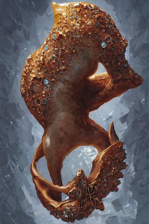 Image similar to portrait of the starfish horse disturber wearing enigma ring by artgerm and Craig Mullins, James Jean, Andrey Ryabovichev, Mark Simonetti and Peter Morbacher 16k