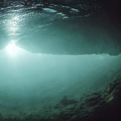 Prompt: uk parliament deep underwater, dredged seabed, shot on gopro9, moody lighting, 8k, very very very highly detailed, hyper realistic realistic