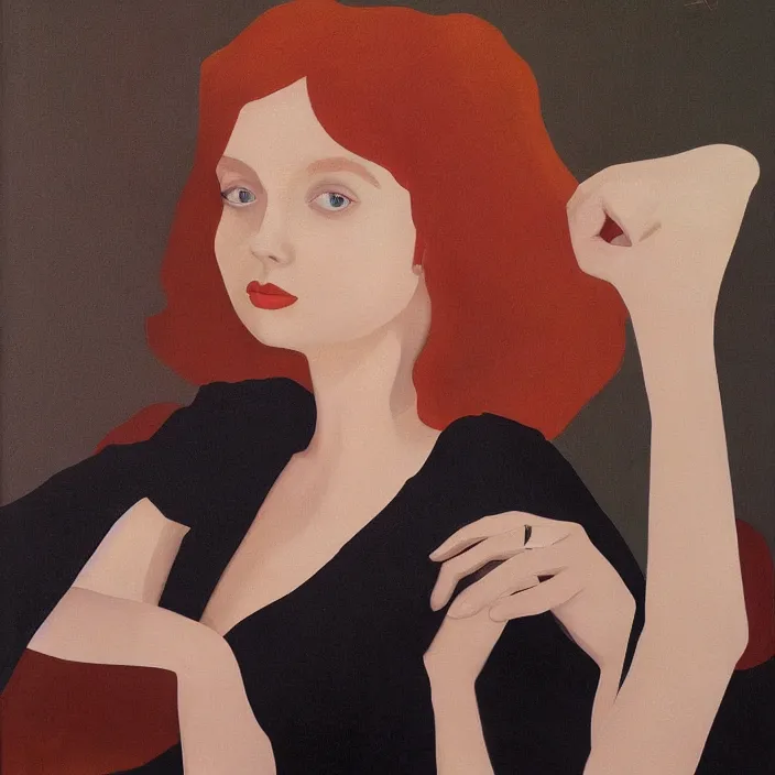 Image similar to a portrait of lily cole, dramatic, sensual, dark background, by mel ramos, by elizabeth peyton, by lizzie riches