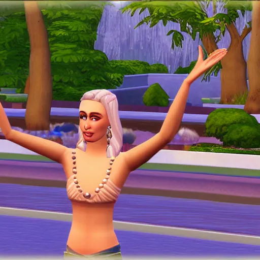 Image similar to cher. snapshot from the sims