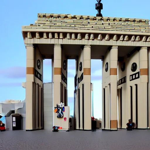 Prompt: Brandenburger Tor as lego