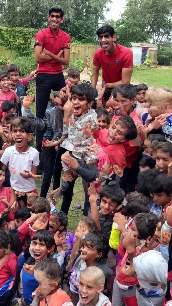 Image similar to rishi sunak laughing at children in poverty