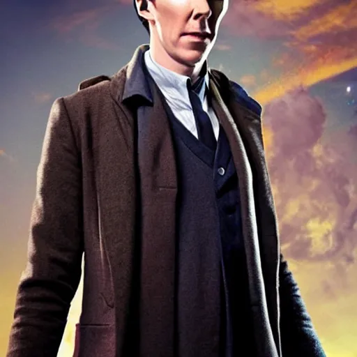 Prompt: Benedict Cumberbatch as The Doctor from Doctor Who