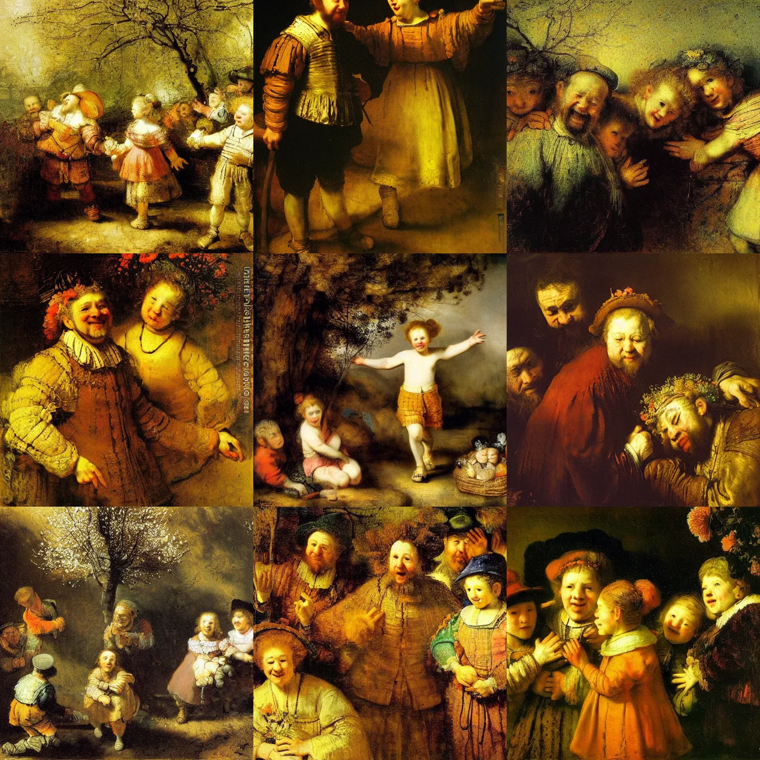 Prompt: the joy of spring by rembrandt